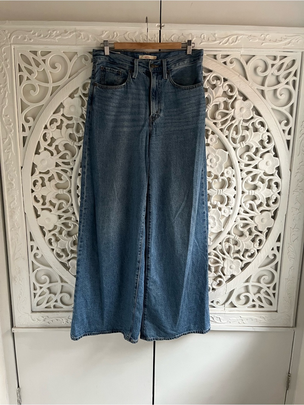 Levi’s XL Flood Wide Leg High Rise Jeans W27 Light Wash Denim